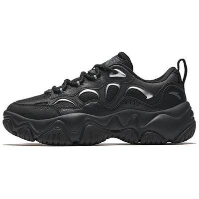 Lifestyle Series Versatile Trendy Wear Resistant Non-Slip Low-Top Dad Shoes Women Sneaker Black Silver 122518853-4