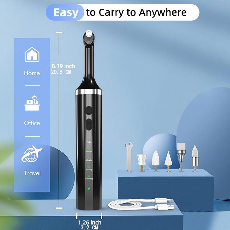 Electric Tooth Polisher Set Teeth Lightening Teeth Lightening for Family Use with 5 Polish Heads & Modes Mouth Tartar Polishing