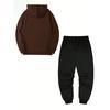 Herren Casual Mode Sport Herren Vielseitiges Trendiges Hoodie- und Hosen-Set