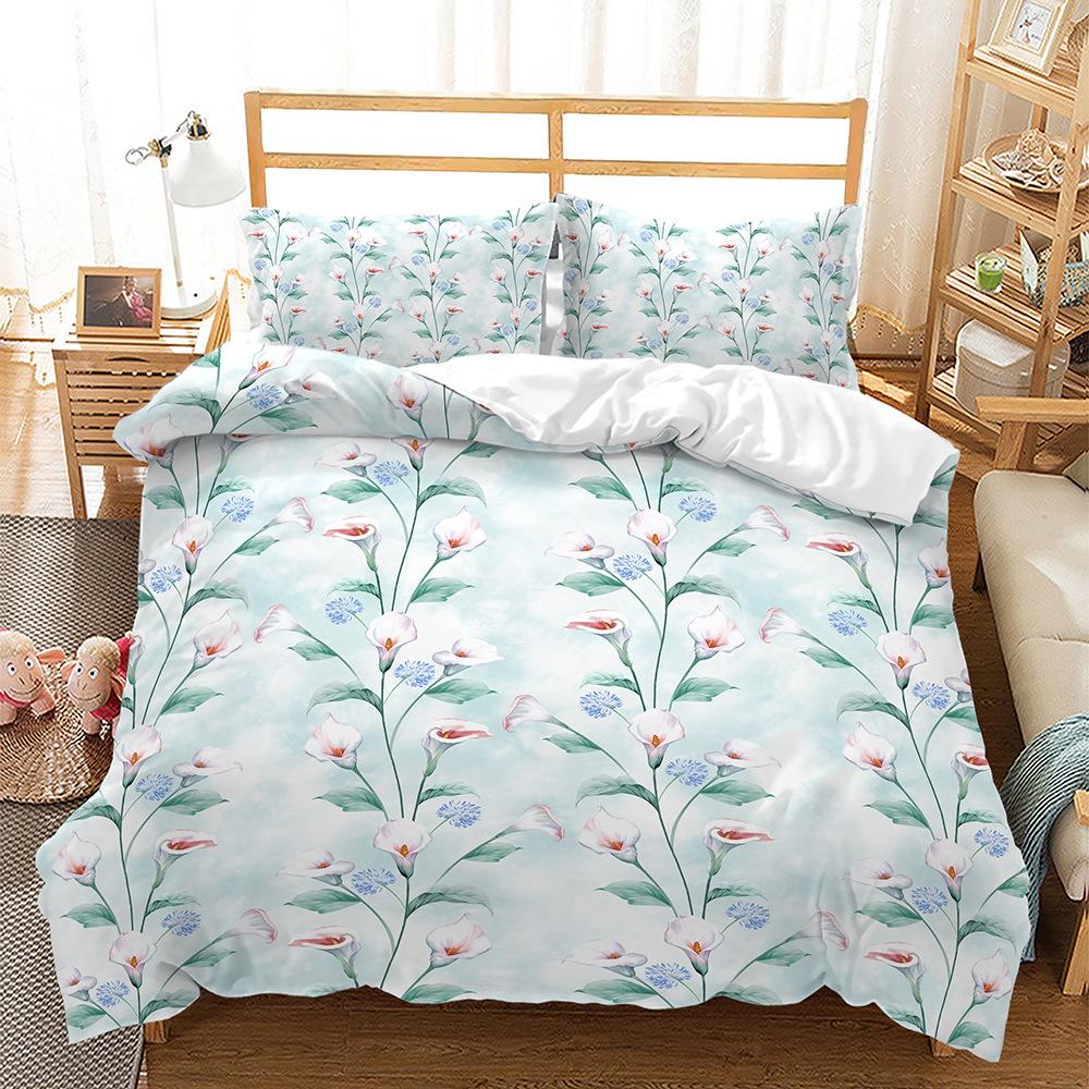 Kit Crushed Flowers Plants 3D Digital Printing Three-Piece Set Four-Piece Set Two-Piece Set