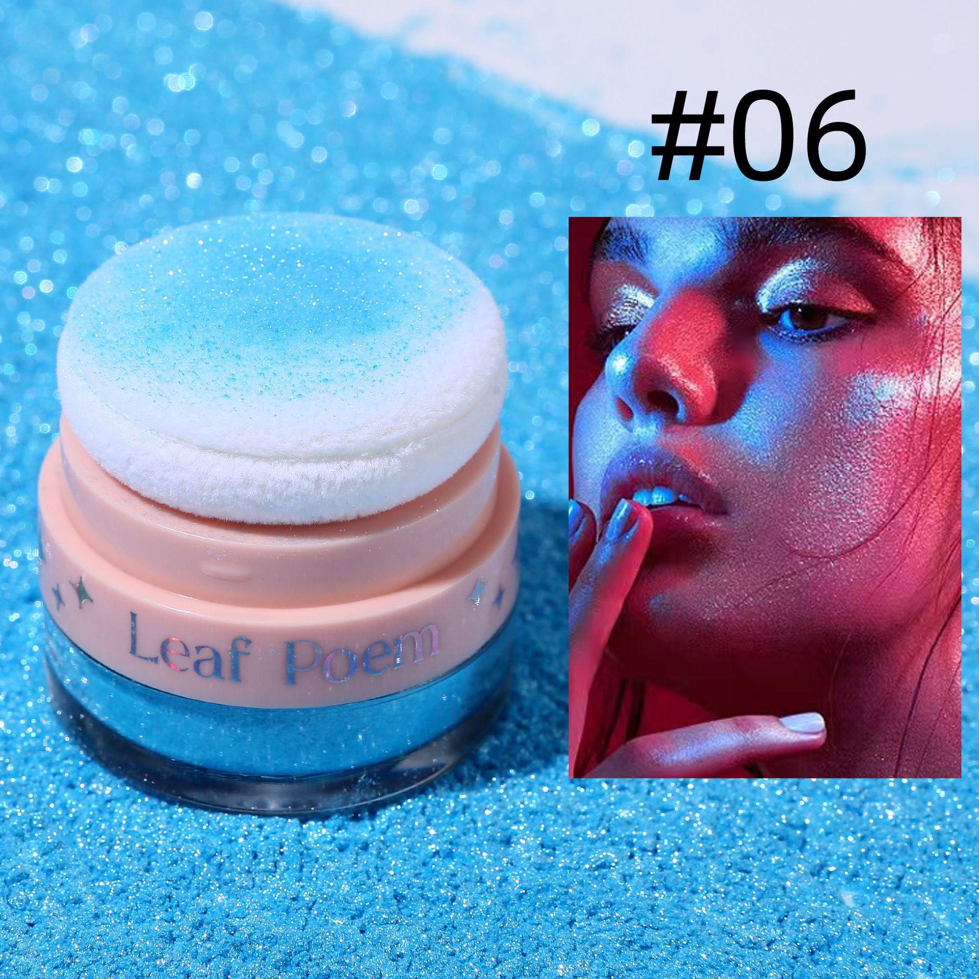 

Мерцающая пудра-хайлайтер, легкий блеск для светлой кожи, свадебный макияж, сияние тела 06#