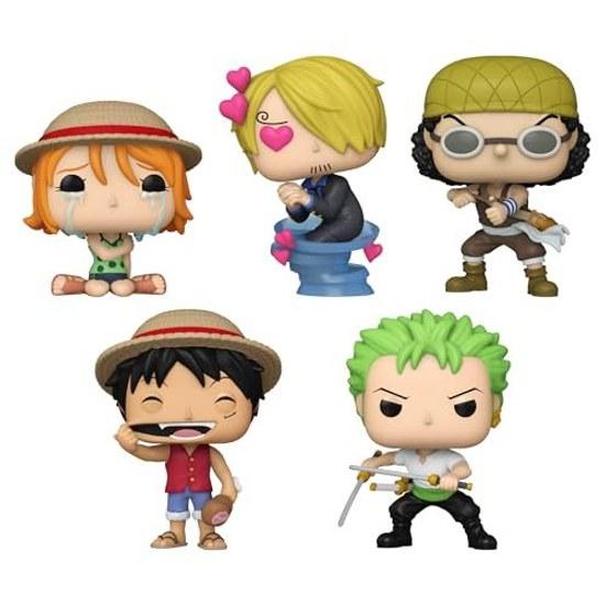 Funko Pop Animation One Piece Bundle (5 Pack) Monkey D. Luffy #1771 Nami #1772 Sanji #1773 Usopp #1774 Roronoa Zoro Common #1775 Collector Vinyl