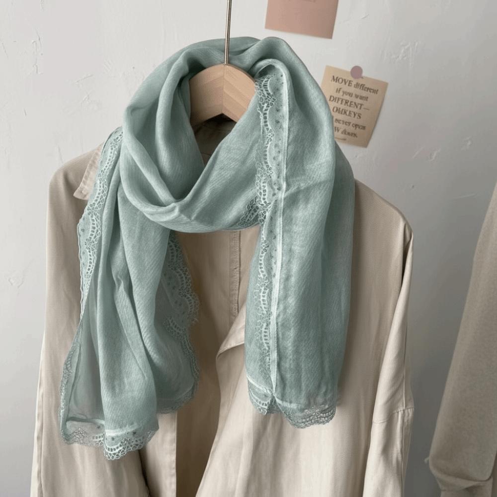 Solid Color Cotton Linen Scarf Elegant Silk Scarf Versatile Shawls Wraps  for Women