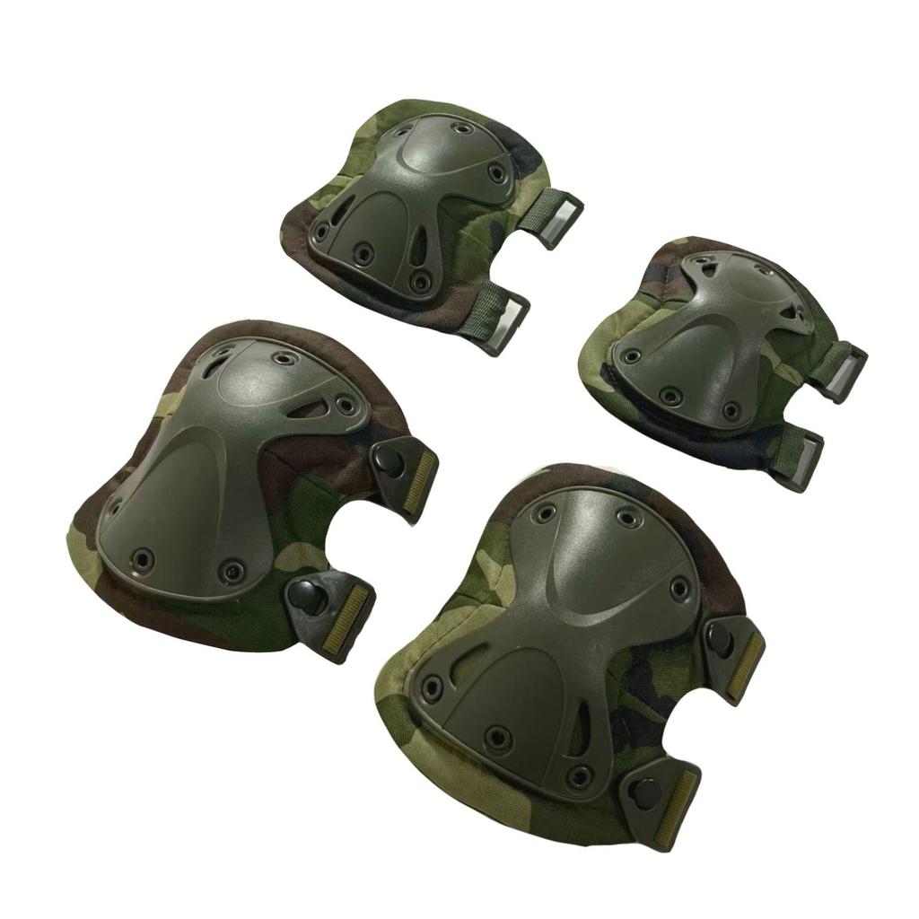 Camouflage Knie- und Ellbogenschoner-Set für taktisches Training, Radfahren und Bergsteigen