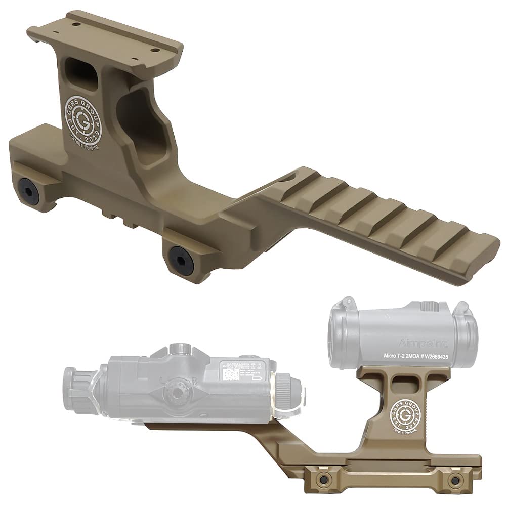 GBRS Group HYDRA Replica Mount for Evolution Gear T1/T2 Dot Sights, Cerakote Finish, Compatible with 2.91-inch Hydra Aiming Devices - DE Dark Earth