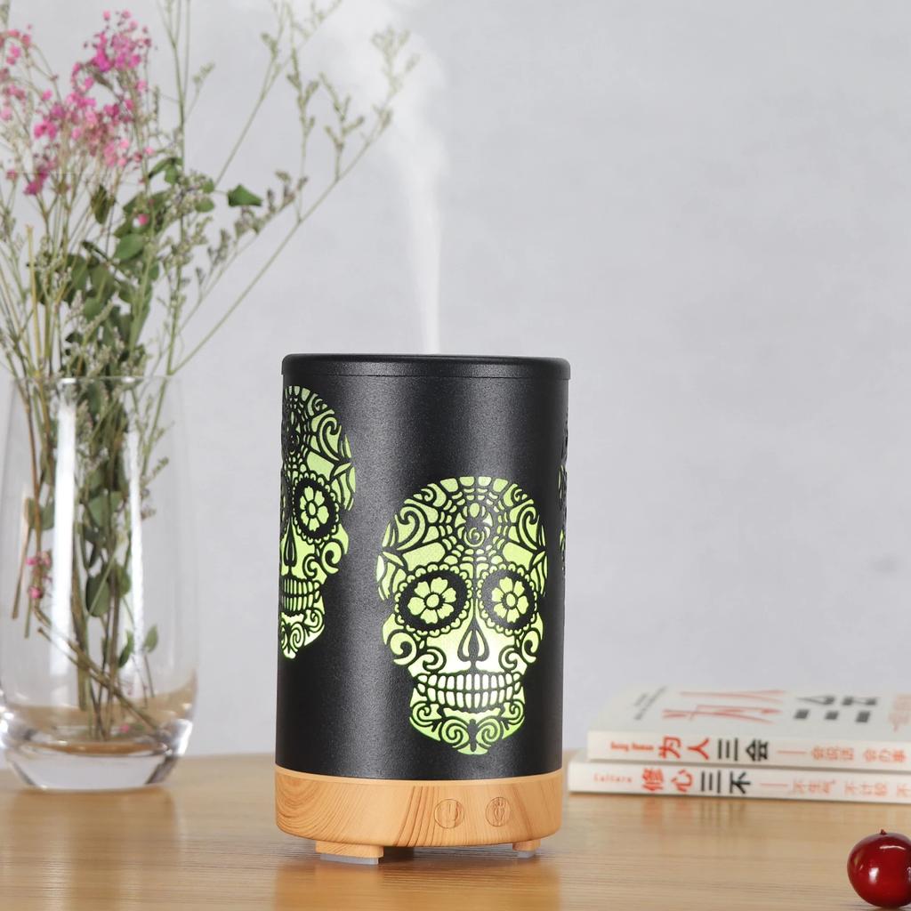 Classic White Essential Oil Aromatherapy Diffuser Electric Air Humidifier With 7 Color Led Lamp Carved Butterfly Aroma Diffusor