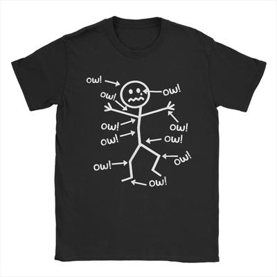 Au Au Au Au Au Au Charakter T-Shirt Sommer Hippie T-Shirts Erwachsene Baumwolle Rundhals Oversize Oberteil T-Shirts Kurzarm Y2K T-Shirt