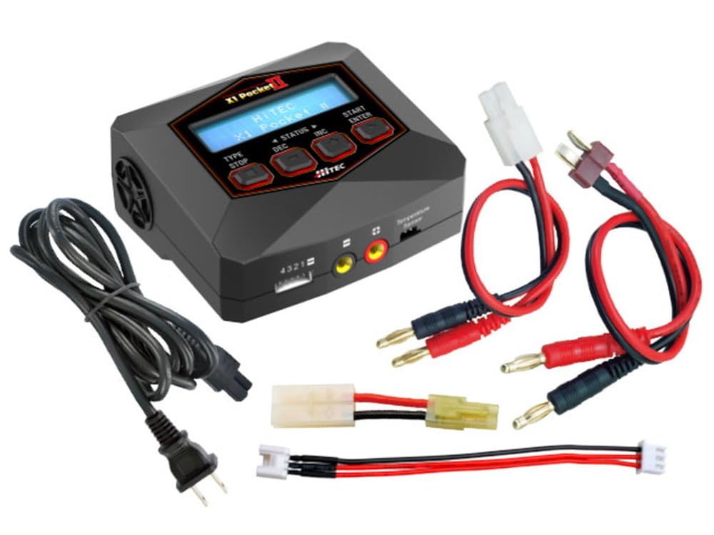 Hi-Tec X1 Pocket II AC Balanced Charger/Discharger, Official Japanese Product, 44306-BLK