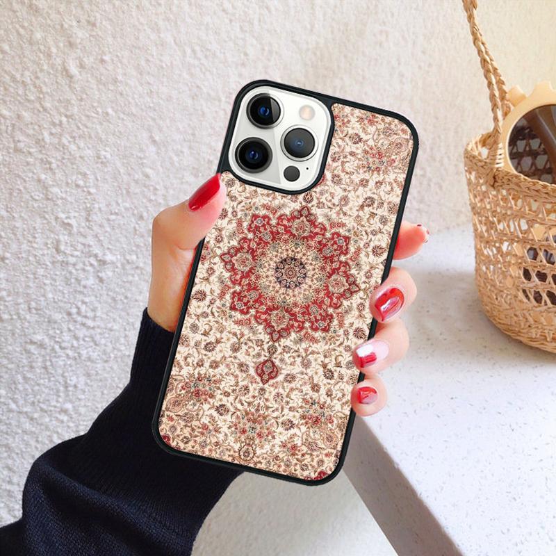 Persian Carpet Floral Pattern Phone Case for iPhone 17 Air 16 Coque 15 14 12 13 PLUS 11 PRO MAX Back Cover Fundas