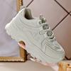 Fashion 2025 New Women New Fashion Platform Sport Shoes Women Summer Beige Casual Chunky Sneakers Women Leather Platform Shoes