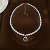 100% Natural Freshwater Pearl Luxury Blue Zircon 14K Gold Filled Lady Pendant Necklace Valentine's Day Gifts Girlfriend
