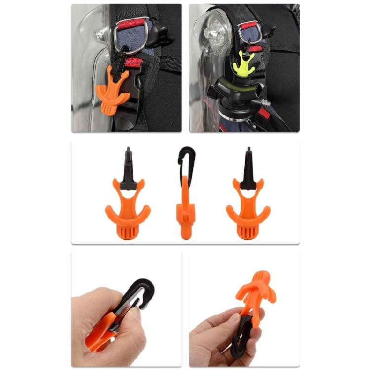 Professional Scubas Diving Regulator Holder Stabilizer Hook Securely Lock Space Saving Design Diving Equipment Hook