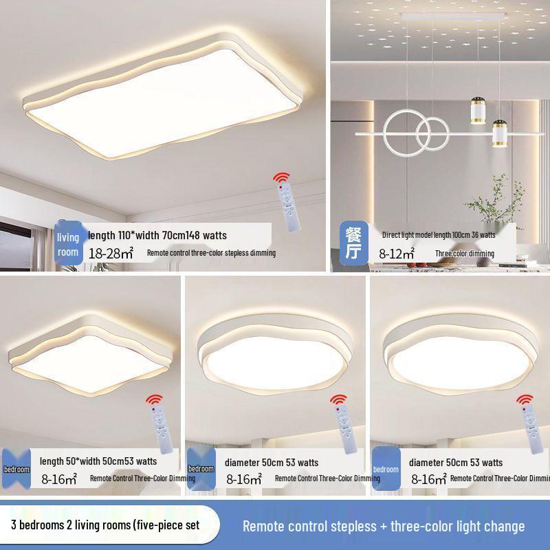 2025 Smart Voice-Controlled Full Spectrum Living Room and Bedroom Ceiling Light Package