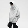 Men's Heavyweight Hooded Winter Jacket/Sweater - 400g Pure Cotton, Thick and Warm, with Ninja-Style Collar for Social Comfort.