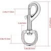 Heavy Duty Dog Leash Clips - Swivel Snap Hooks 4pcs