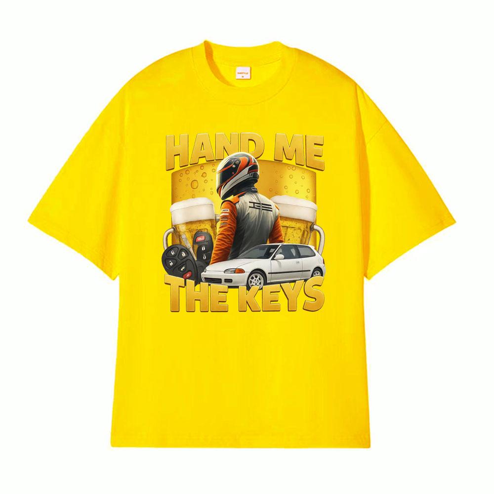 Dej mi klíče Vtipné Tričko s Alkoholem Pivem Pití a Řízení Meme Trička Pánská Dámská Vintage Tričko s Krátkým Rukávem Streetwear