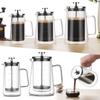 French Press Coffee Maker Heat Resistant Transparent Glass Tea Coffee Brewer Pot with Fine Filtration System for Coffee Lovers