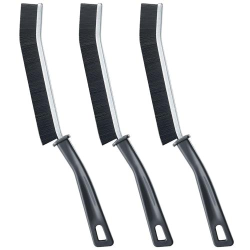 Mini Bathroom Cleaning Brush, 23cm, Fits Hard-to-Catch Gaps, Cleans Bathroom Drains, Door Rails, Tile Joints, Vents, and Faucets (Black)