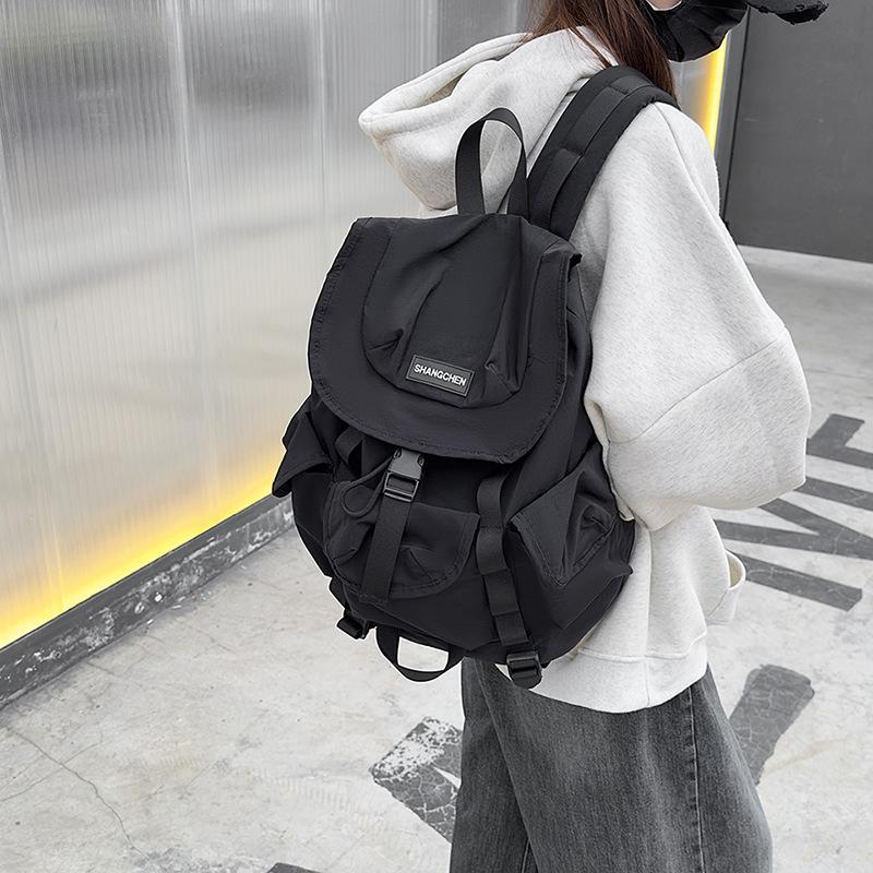 Large-capacity college student backpack New trendy versatile wear-resistant travel backpack