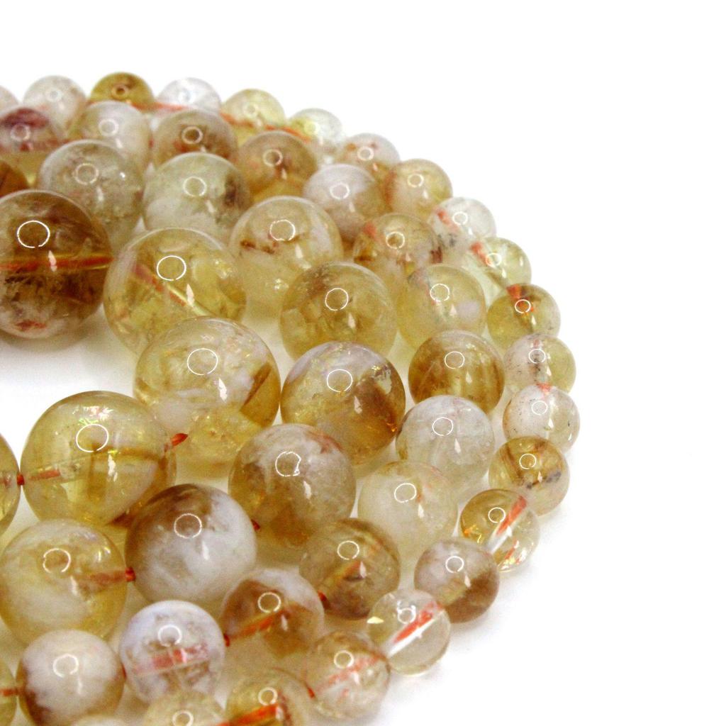 Citrine Crystal Beads for DIY Jewelry & Bracelets - Semi-Finished Materials
