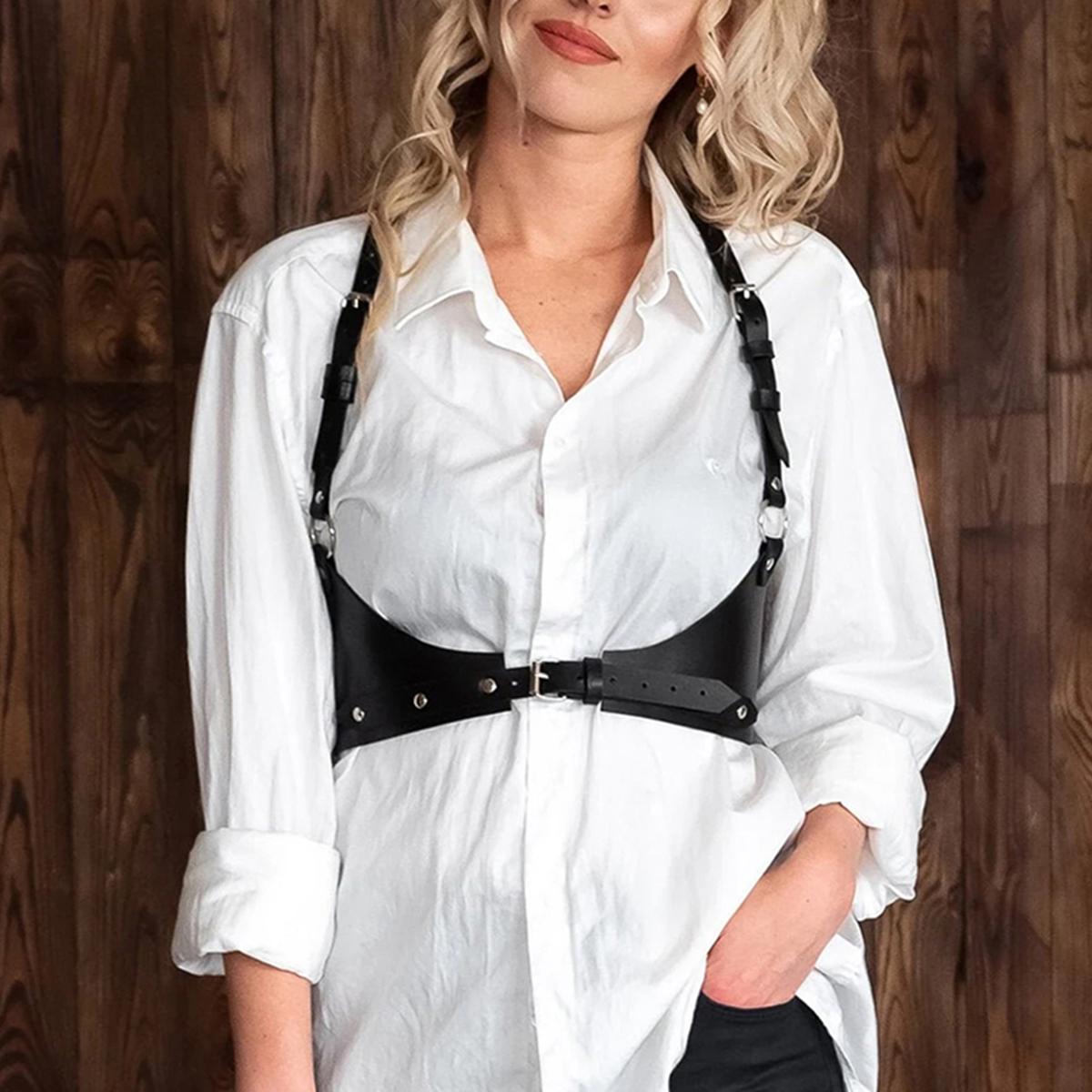

Women Fashion Harness Belt Shaped Harness Corset Leather Lingerie Body Harness Bondage Waistband Gothic Clothing Accessories