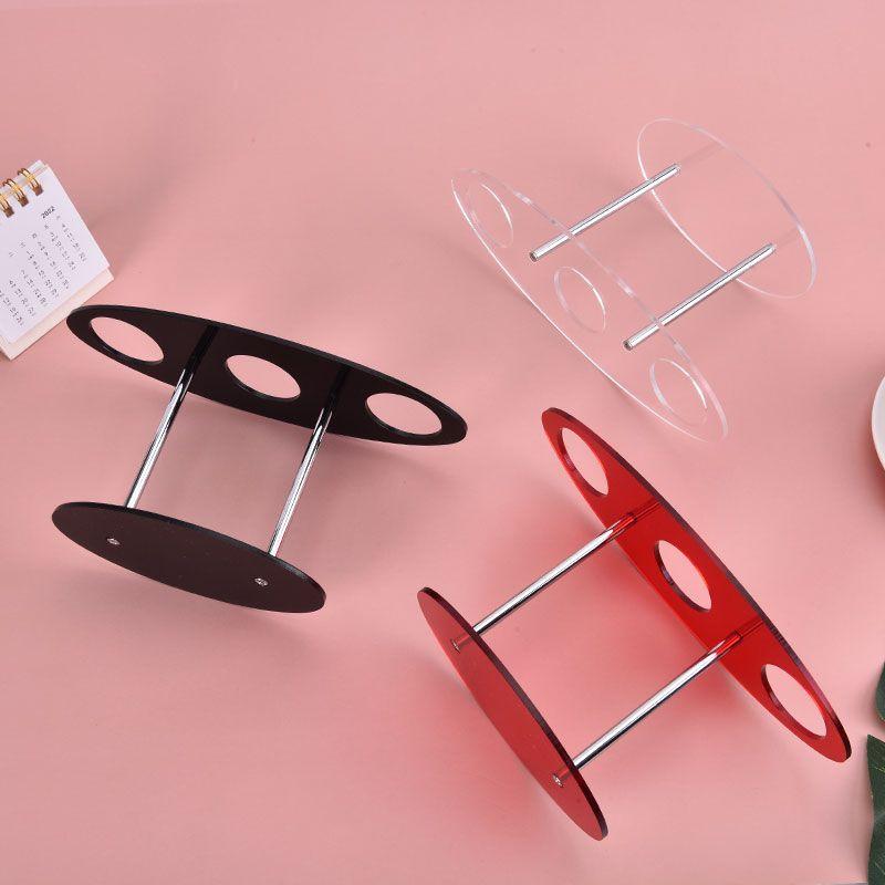 3 Holes Reusable Detachable Transparent Acrylic Ice Cream Cone Holder Party Diy
