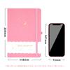 CAGIE Stylish A5 Hardcover Cute 8mm Classic Business x with Pen Pink Notebook, Ruled, Notebook, Journal, Notebook, 14.5cm 21cm, Holder,