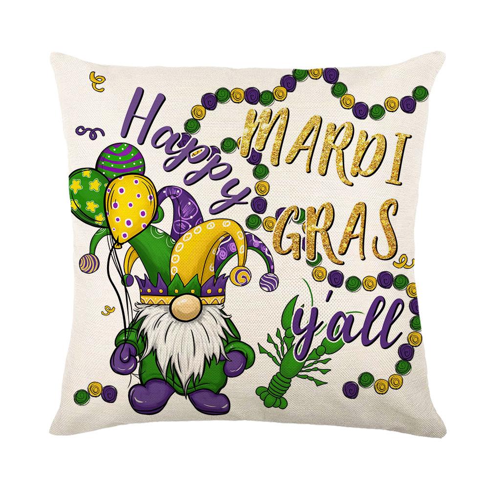 Pillow Case Holiday Party Decoration Home Living Room Sofa Cushion Cover Linen Print