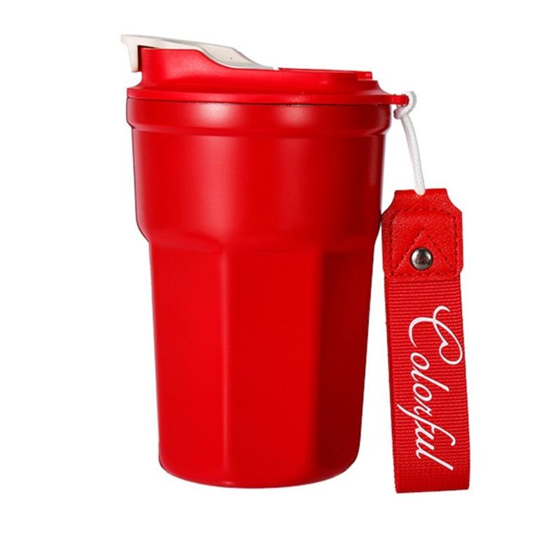 Stainless Steel Coffee Cup 400ML Thermos Mug Leak-Proof Thermos Travel Thermal Vacuum Flask Insulated Cup Water Bottle