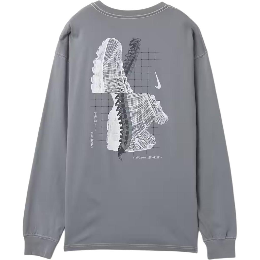 Nike Air Max 95 FW25 M90 FMRN Cotton Crew Neck Pullover Long Sleeve T-Shirt Men Tops Gray IQ3770-065