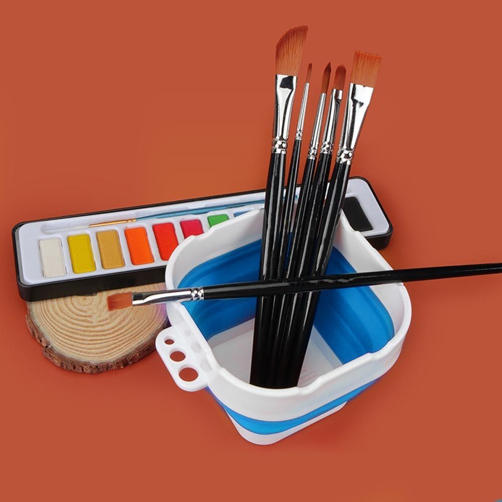Seau de Lavage de Peinture Pliable Portable Tasse de Rinçage pour Pinceaux d'Art Peinture à la Gouache