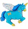 Balon Foliowy Pony Niebieski Jednorożec 36",1 Szt.