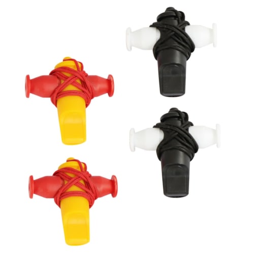 

HAWILLOSCH 4-Piece Samba Whistle Set, Practice Whistles for Samba, Samba Whistles for Teachers, Carnival Whistles, Stage Performance Whistles, Three-T