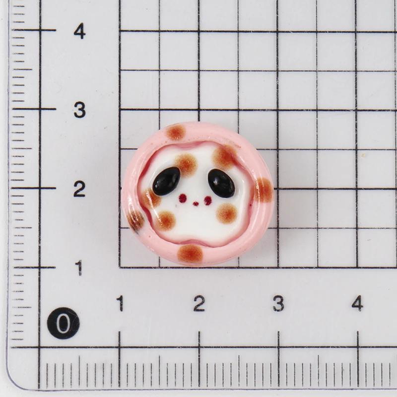 10/100PC Resin Egg Tart DIY 3D Fake Food Miniatures Figurine Craft Flatback Dollhouse Decoration Scrapbook Keychain Accessories