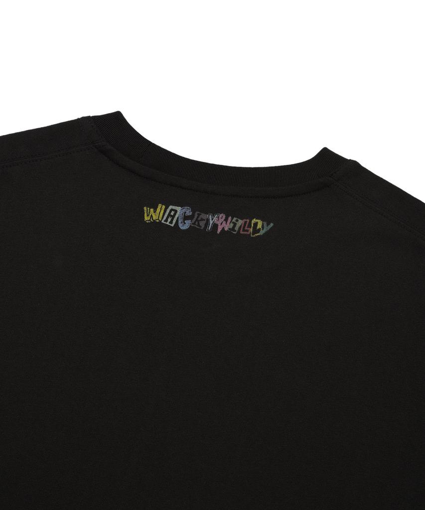 WACKY WILLY Typographic Long Sleeve Black