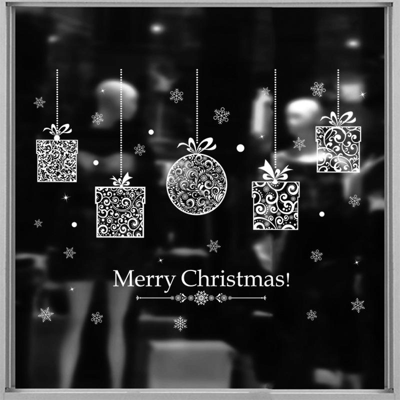 72x54CM White Christmas Static Cling Window Decal