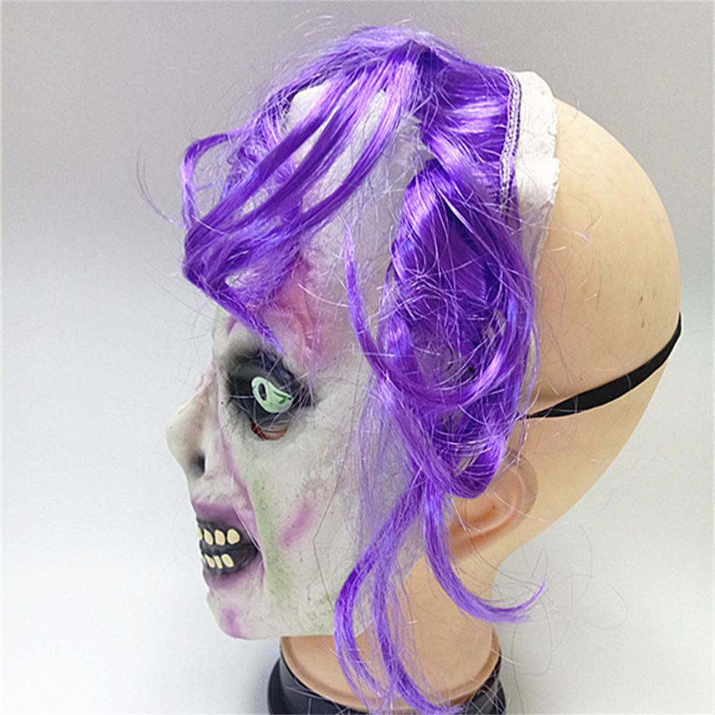 Scary Disgusting Rotten Face Zombie Horror Rotten Zombie Mask Halloween Haunted House Mask Walking Dead Head Cover