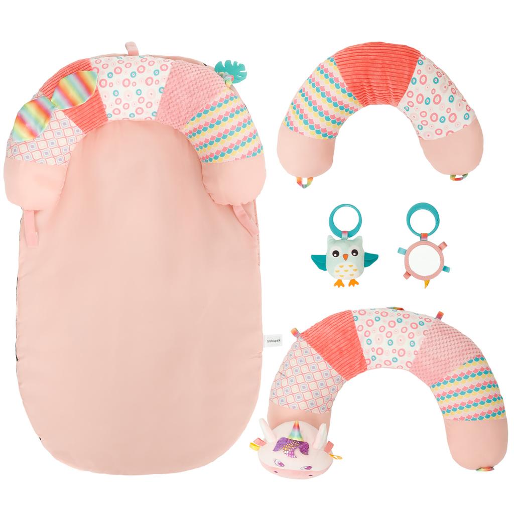 Tummy Time Seated Pillow Easy Cleaning Portable Baby Sitting Support Pillow With Adjustable Belt for Newborn Boy and Girl