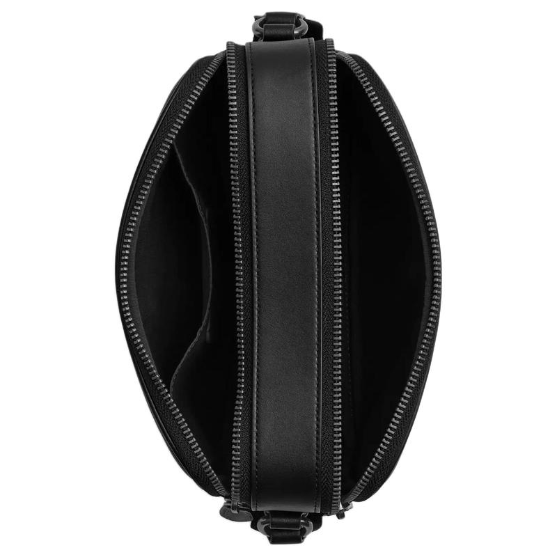 Coach Graham GRAHAM 23 Logo Tracolla Regolabile Ecopelle e Pelle di Vitello Borsa a Spalla Crossbody Media da Uomo Nera