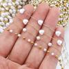 2meters 1meter Stainless Steel Love Heart ABS Pearl Beads Chains for Necklace Bracelet Chain for Jewelry Making DIY Wholesale