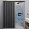 Foldable Shower Curtain with Hooks Bathroom Partition Waterproof Non-woven Fabric Dry And Wet Separation Shower Curtain