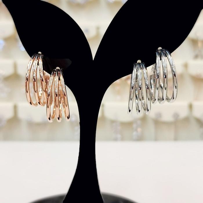 Volare Savezone03 Silver Needle Ring Earrings 2Color Afasss1554 (16007076)