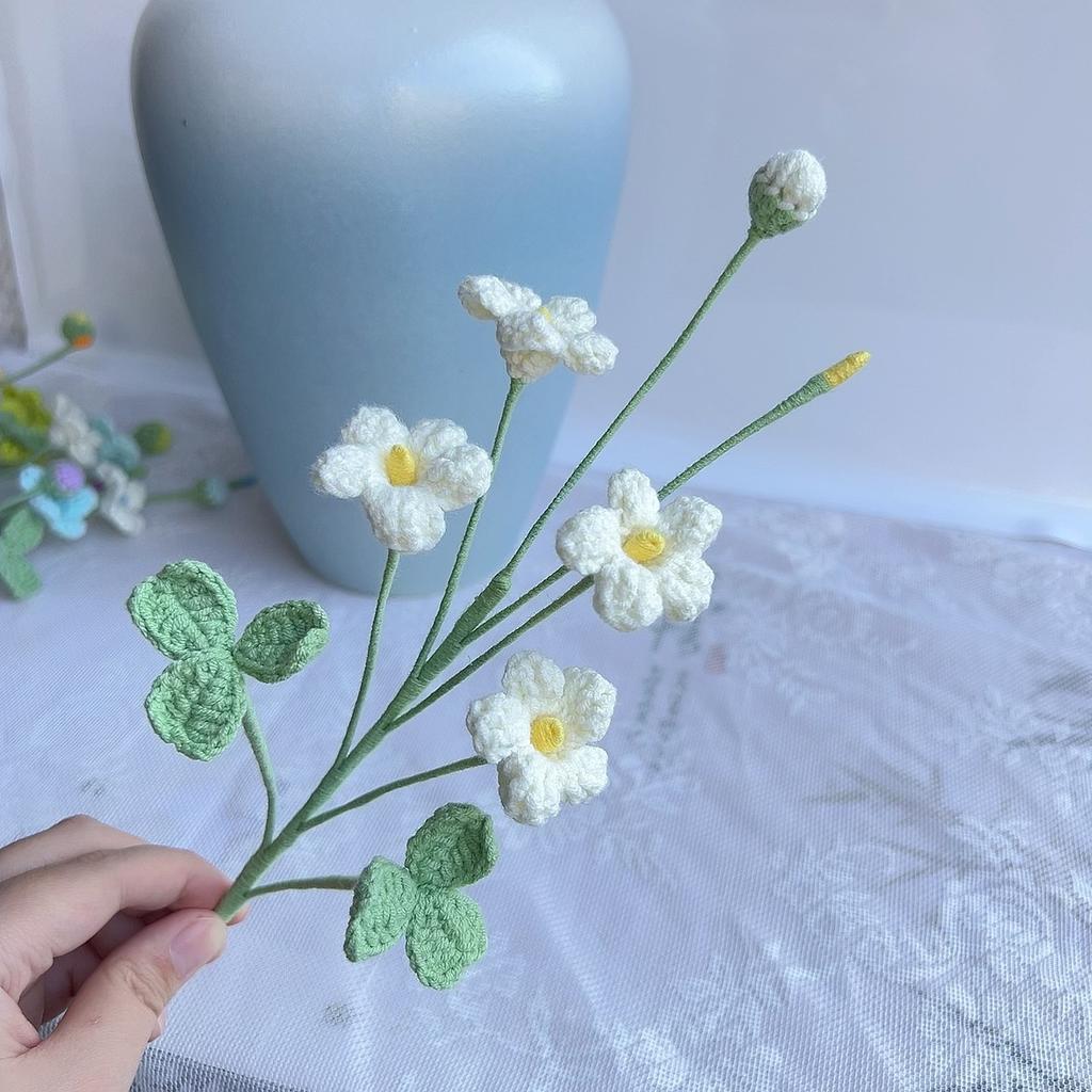 Lovely Crochet Flower Bouquet Knitting Flower Handmade Flowers Tables Decor Halloween Gifts