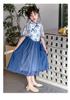 Girls' cheongsam dress 2026 new summer children's Chinese style blue and white porcelain Hanfu ancient style summer princess dress
