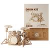 Robotime 3D Puzzle Wooden Puzzle Craft Gift Toy Educational Toy for Boys Girls Adults Preschool Gift New Year Birthday Christmas Present Gift Drum Set