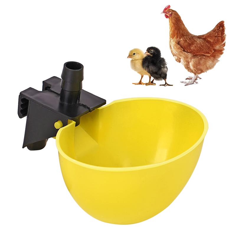 10/20 Stück Automatische Hühner-Wachtel-Tränken Wasserspender Gelbe Becher für Vögel 9,5 mm Geflügel-Trinkbrunnen