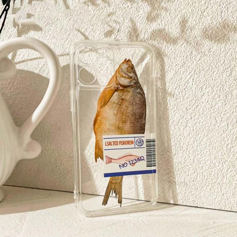 Salted Fish & Funny Animals Protective Phone Case For iPhone 17 Air 16 15 13 12 11 Pro Max Pro Plus Anti-Drop Soft Carcasa Cover