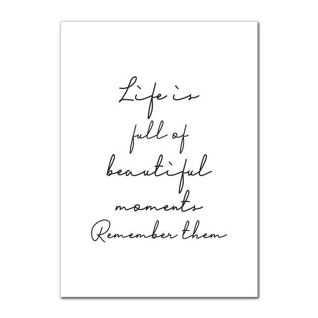 Dandelion Poster Black And White Canvas Art Painting Decoration Life Quote Nordic Posters And Print Wall Pictures For Bedroom