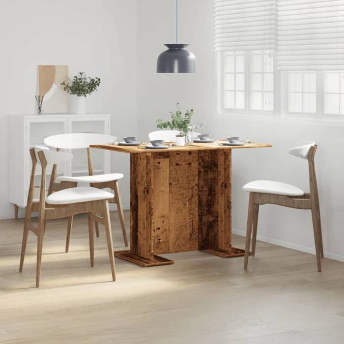 VidaXL Table à manger vieux bois 110 x 60 x 75 cm bois ingénierie 855808