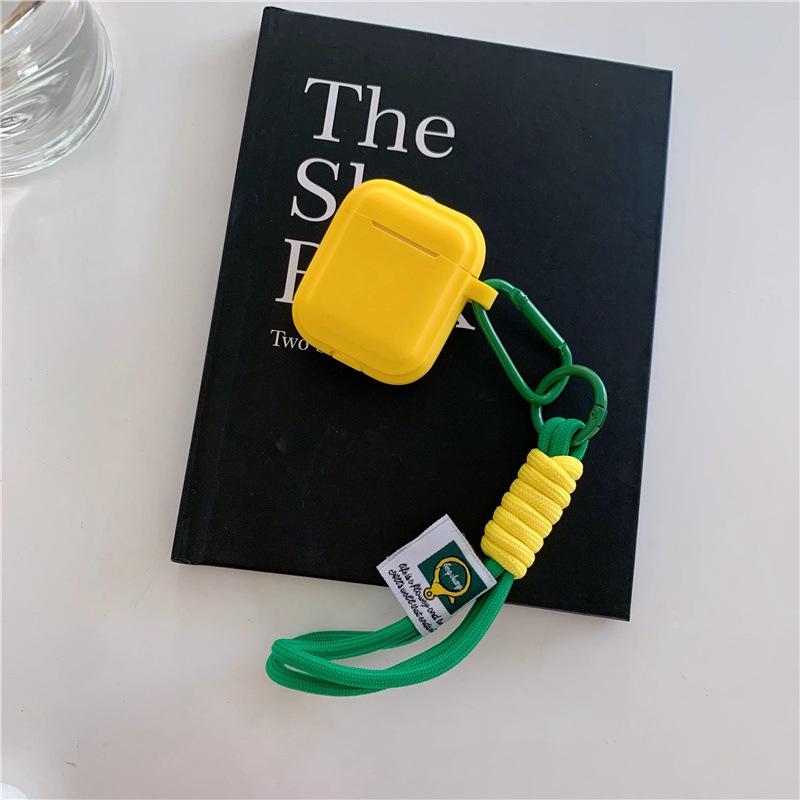 Ins Solid Color Simple Wind Suitable for AirPods 1 Generation Protective Case Second Generation 1 Generation Pro1 Apple Bluetooth Headset Case Female